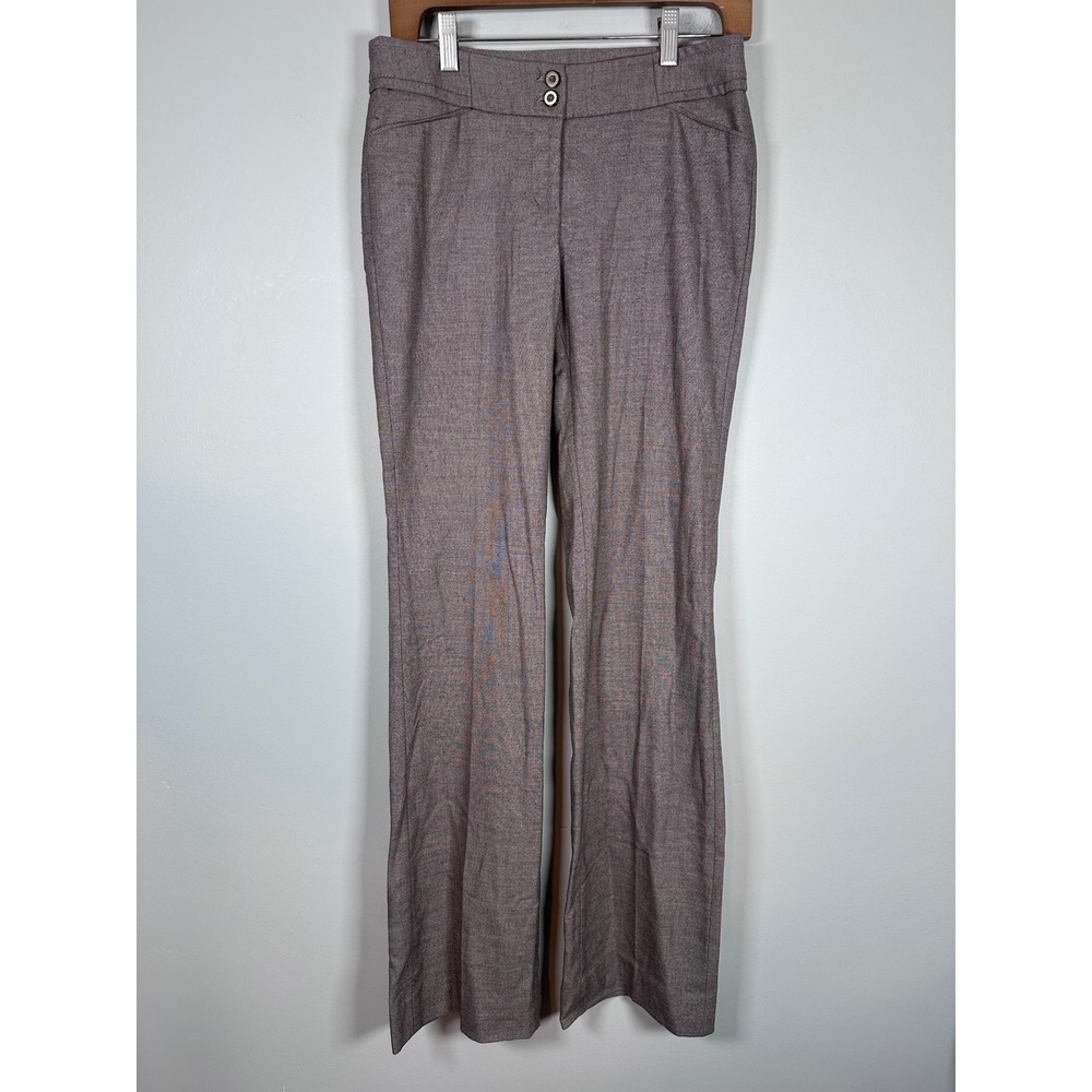 White House Black Market Modern Boot Pants Women 2L Brown Dark Academia
